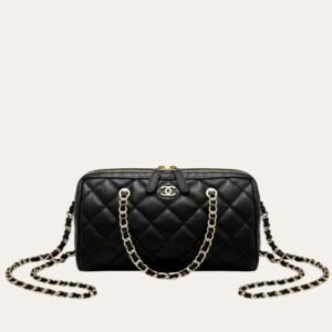 Chanel Bowling Bag Black 7.4 Inches AS1897 B03795 94305