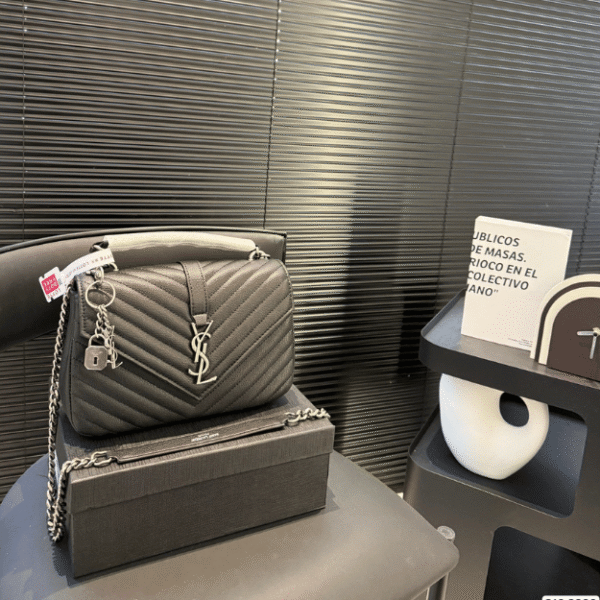 Saint Laurent Loulou Puffer Mini Bag Black 7.9 Inches