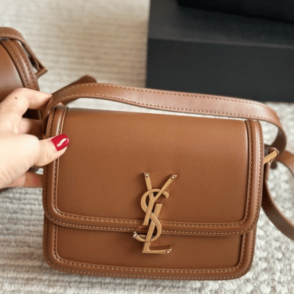 Saint Laurent Solferino Satchel Bag Tan 9 Inches