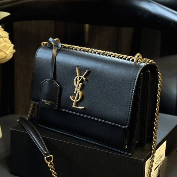 Saint Laurent Sunset Bag Black 9 Inches 442906D420W1000
