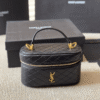 Saint Laurent Quilted Mini Vanity Bag Black 7.1 Inches 7667311El071000