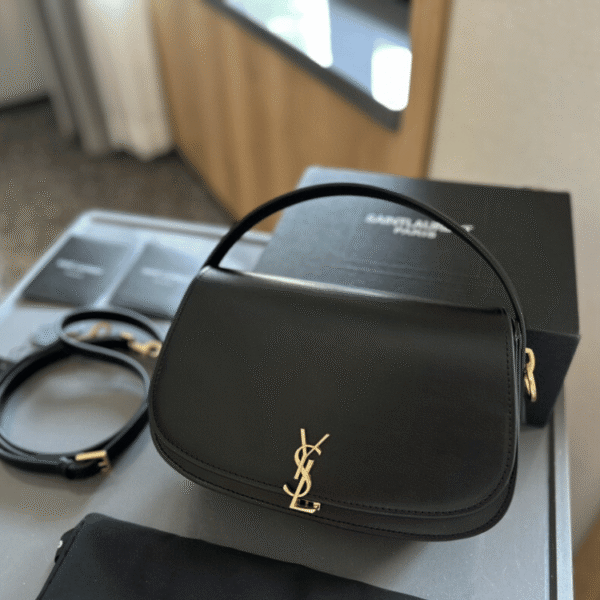 Saint Laurent Voltaire Shoulder Bag Black 9.4 Inches 7876710SX0W1000