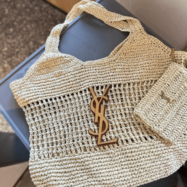 1-458 Include (Express shipping) – Saint Laurent Icare Maxi Raffia Tote Bag 14.2 Inches 772191Gaaek2063