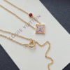 Louis Vuitton Monogram Flower Pendant Necklace Gold-Tone