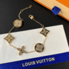 Louis Vuitton Monogram Flower Charm Bracelet Gold-Tone
