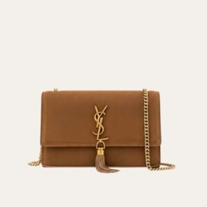 Saint Laurent Kate Medium Tassel Crossbody Bag Brown 8.7 Inches