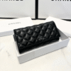 Chanel Classic Small Flap Wallet Black Caviar Silver Hardware 4.7 Inches