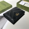 Gucci Gg Marmont Card Case Wallet Black 4.5 Inches