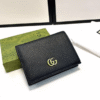 ‎Gucci Gg Marmont Card Case Wallet Black 4.3 Inches 456126 Cao0G 1000