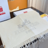 1-549.png Hermès Paris Logo Scarf Cream/White 74.8 Inches