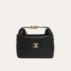 Chanel Clutch With Chain Quilted Black 7.5 Inches