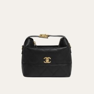 Chanel Clutch With Chain Quilted Black 7.5 Inches