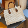 Louis Vuitton Onthego MM Cream Monogram 13.8 Inches