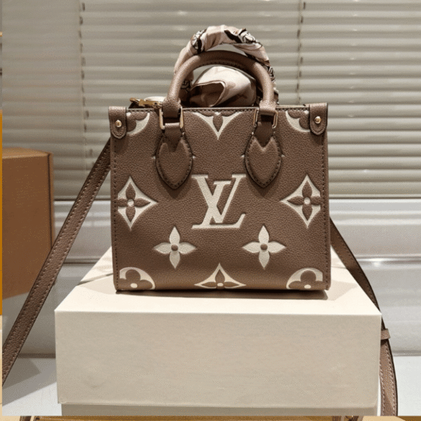 Louis Vuitton Onthego Mini Taupe Monogram 7.1 Inches