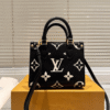 Louis Vuitton Onthego Mini Black White Monogram 7.1 Inches