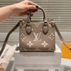 Louis Vuitton Onthego Mini Monogram Taupe Beige 7 Inches