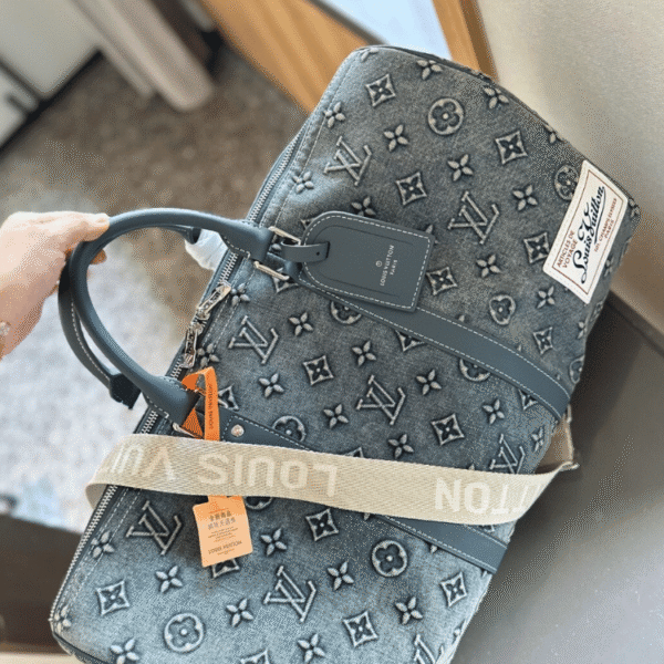 Louis Vuitton Keepall 50 Denim Monogram Blue 20 Inches
