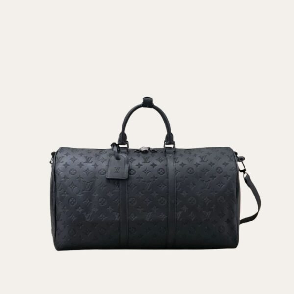 Louis Vuitton Keepall Bandoulière 50 Monogram Shadow 19.7 Inches LV M44810