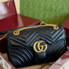 Gucci Gg Marmont Mini Matelassé Shoulder Bag Black 6.5 Inches