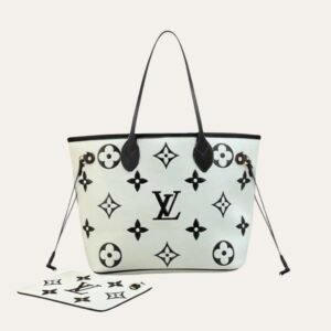Louis Vuitton Neverfull MM Begie And Black 12.2 Inches M46039