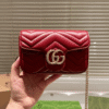 Gucci Gg Marmont Mini Bag Rosso Ancora Red 6.5 Inches 476433 Dtdhv 6207
