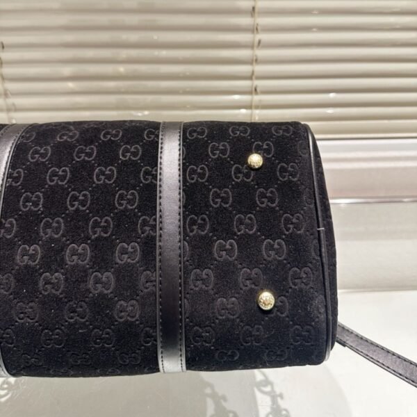 Gucci Small Jumbo GG Canvas Duffle Bag Black 11.8 Inches