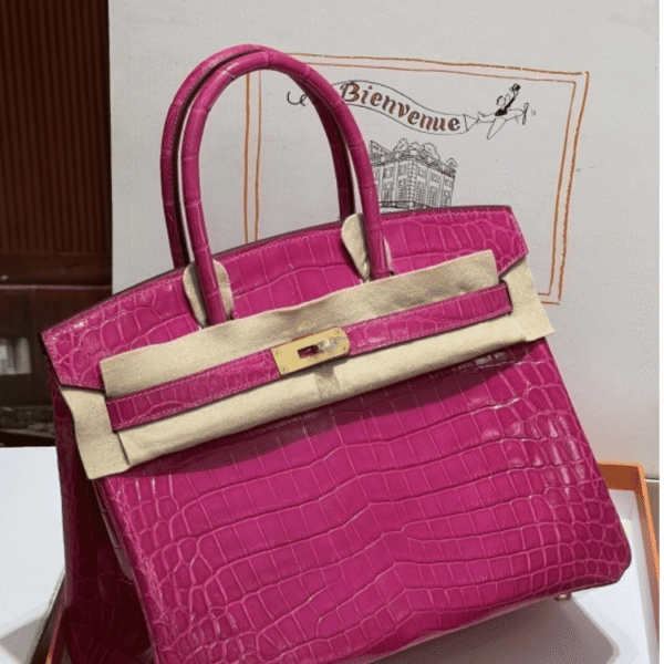 Hermès Birkin Bag Fuchsia Crocodile 11.8 Inches