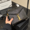 Saint Laurent Cassandra Bag Black 7.9 Inches