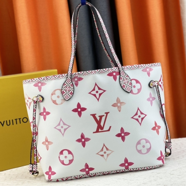 Louis Vuitton Neverfull MM Tote Bag Rose 12.2 Inches M22980
