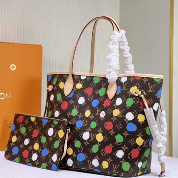 Louis Vuitton X Yayoi Kusama Neverfull MM Monogram Multicolor 12.2 Inches M22980