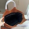 Saint Laurent Large Tote Bag In Suede Copper 14.2 Inches