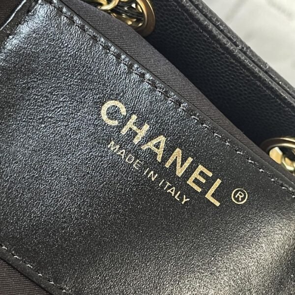 [Premium Quality] – Chanel 25 Small Handbag Grained And Gold Tone Metal Black 10.2 Inches As5293 B20304 94305