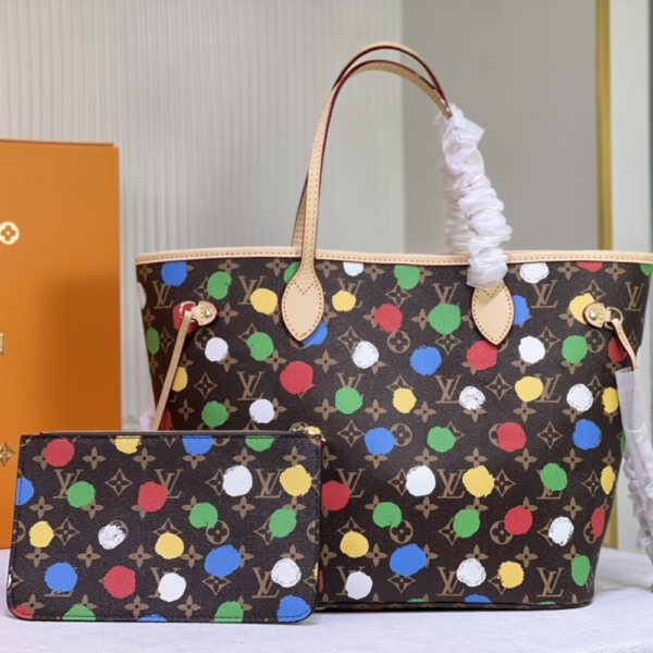 Louis Vuitton X Yayoi Kusama Neverfull MM Monogram Multicolor 12.2 Inches M22980