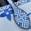 114-1 Louis Vuitton Neverfull By The Pool MM Blue 12.2 Inches M22979