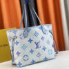 117-2 Louis Vuitton Neverfull By The Pool MM Blue 12.2 Inches M22979