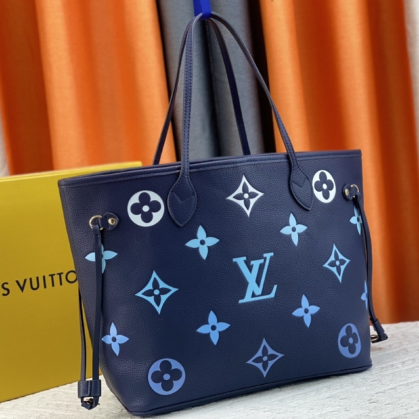 Louis Vuitton Neverfull MM Monogram Blue 12.2 Inches M46514