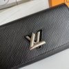 127-2 Louis Vuitton Twist Wallet Epi Black 7.5 Inches M67510