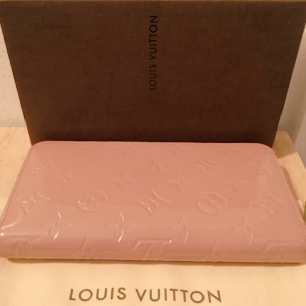 Louis Vuitton Zippy Wallet Monogram Vernis Rose Ballerine 7.5 Inches M91457