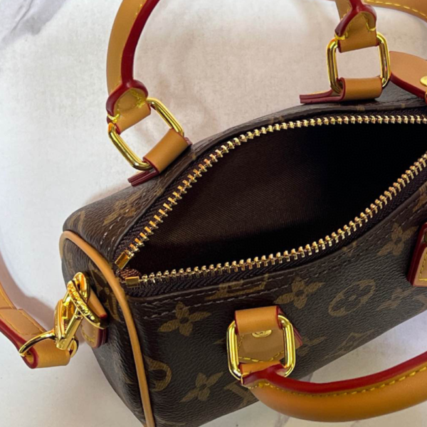 Louis Vuitton Nano Speedy Brown 6.3 Inches M81085