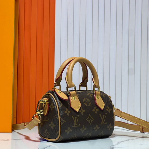 Louis Vuitton Nano Speedy Brown 6.3 Inches M81085