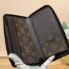 Louis Vuitton Zippy Vertical Wallet Monogram Blue 7.9 Inches M82799