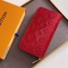 140-2 Louis Vuitton Zippy Wallet Monogram Vernis Pomme D’amour 7.5 Inches M91457