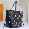 141-1 Louis Vuitton Neverfull Tote Bag Mm Monogram Black 12.2 Inches M46649