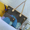 Louis Vuitton LV X YK Neverfull MM Pumpkin Print 12.2 Inches M46468