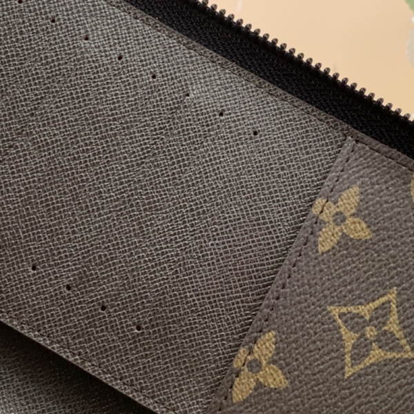 Louis Vuitton Zippy Vertical Wallet Monogram Blue 7.9 Inches M82799