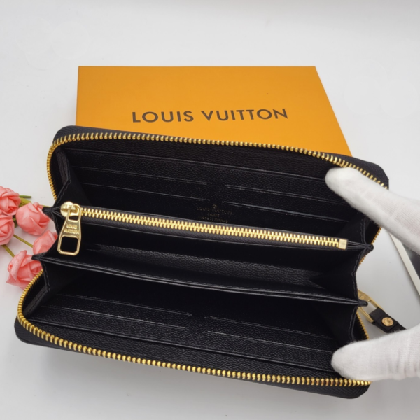 Louis Vuitton Zippy Wallet Monogram Empreinte Black 7. 5 Inches M91457