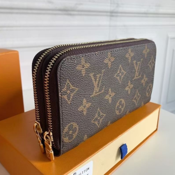 Louis Vuitton Zippy Wallet Monogram Empreinte Brown 7.5 Inches M91457