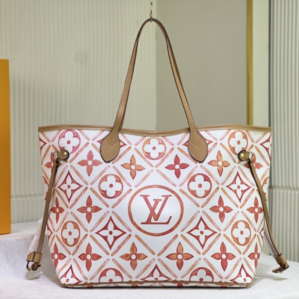 Louis Vuitton Neverfull MM By The Pool Pink/Orange 12.2 Inches M11263