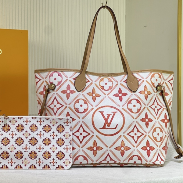 Louis Vuitton Neverfull MM By The Pool Pink/Orange 12.2 Inches M11263
