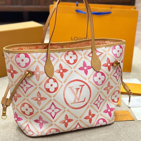 Louis Vuitton Neverfull MM By The Pool Pink/Orange 12.2 Inches M11263